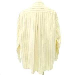TICCA 22AW 美品 ノーカラースクエアビッグシャツ ストライプ F アイボリー U90 A0428