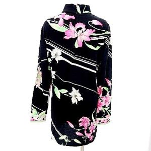 LEONARD PARIS STUDIO チュニック 蘭柄 2 ブラック