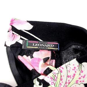 LEONARD PARIS STUDIO チュニック 蘭柄 2 ブラック