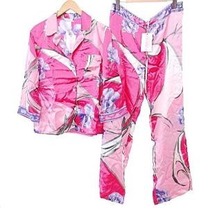 LEONARD Fashion パジャマ 上下セット LINGERIE シルク ナイトウェア 42 ピンク