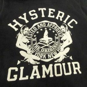 HYSTERIC GLAMOUR ガールプリント ジップ パーカー スエット フーディー トップス F 黒 ブラック IBO39