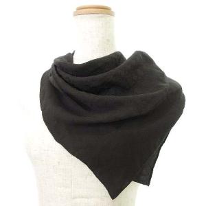 Christian Dior シルク トロッター スカーフ ストール 総柄 薄手 イタリア製 ダークブラウン系 IBO39