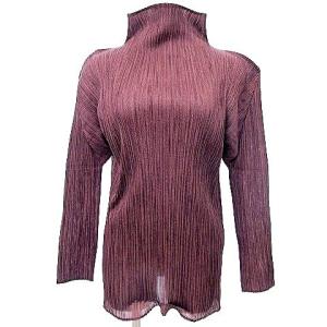 美品 長袖 カットソー ハイネック L サイズ3 茶 ブラウン IBO39