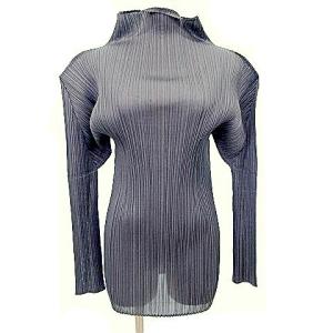 長袖 カットソー ハイネック L サイズ3 グレー IBO39