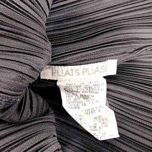 PLEATS PLEASE ISSEY MIYAKE 長袖 カットソー ハイネック L サイズ3 グレー IBO39