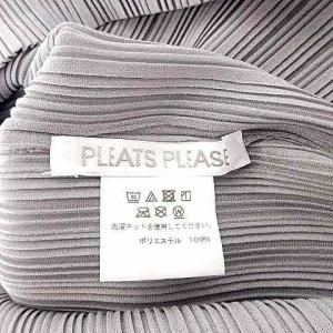 PLEATS PLEASE ISSEY MIYAKE 近年 Uネック 長袖 カットソー ムジ L サイズ3  グレー IBO39
