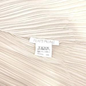 PLEATS PLEASE ISSEY MIYAKE カーディガン ショート丈 7分袖 L サイズ3 ベージュ IBO39