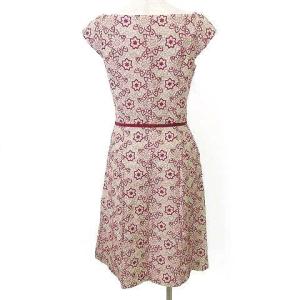 TOCCA 刺繍 ワンピース ひざ丈 エンブロイダリー ノースリーブ 0 ピンク IBO39