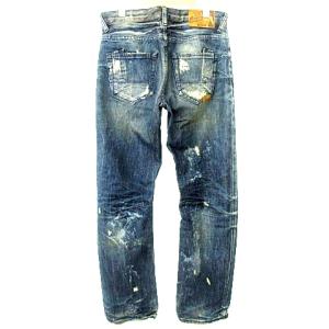 Prps デニム パンツ ダメージ ヴィンテージ加工 ボタンフライ ストレート インディゴ IBO39 A0429