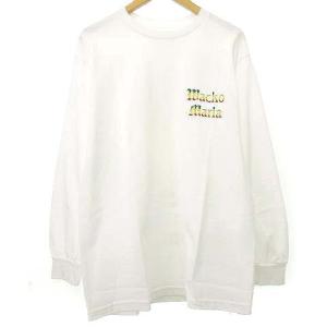 WACKO MARIA タグ付き 22SS CREW NECK LONG SLEEVE Tシャツ 長袖 マリア プリント ロンT カットソー M 白