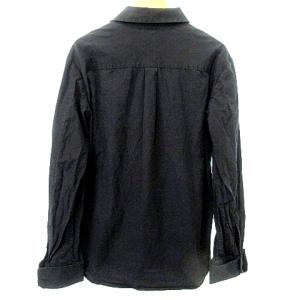 NUMBER (N)INE シャツ 長袖 無地 4 Lサイズ相当 黒 ブラック U90 A0508