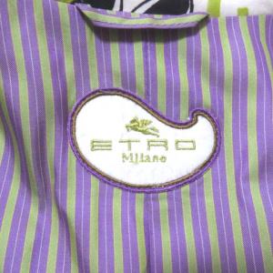 ETRO ジャケット テーラード 花柄 2B 白 ホワイト 42 Lサイズ相当 コットン NGA35 X