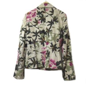 KENZO ジャケット コーデュロイ 花柄 1B ベージュ 42 LLサイズ相当 コットン NGA35 X