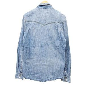 REMI RELIEF ウエスタン デニムシャツ 長袖 ヴィンテージ加工 M 青 ブルー U90