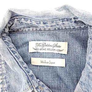 REMI RELIEF ウエスタン デニムシャツ 長袖 ヴィンテージ加工 M 青 ブルー U90