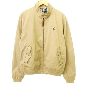 国内正規 スイングトップ ジャケット ブルゾン アウター ホース刺繍 裏地チェック S ベージュ U90 A0509