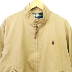 POLO RALPH LAUREN 国内正規 スイングトップ ジャケット ブルゾン アウター ホース刺繍 裏地チェック S ベージュ U90 A0509