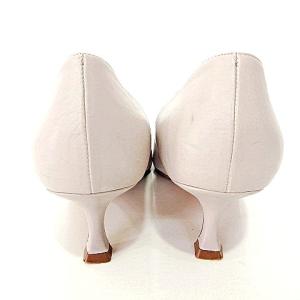 MANOLO BLAHNIK パンプス レザー ポインテッドトゥ キトンヒール  38 25cm ピンクベージュ IBO39