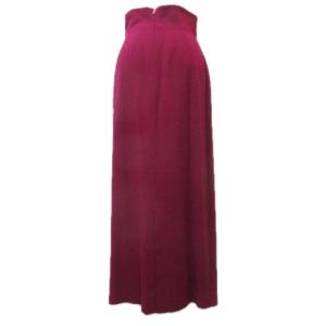 SYBILLA スカート ロング マキシ丈 タイト ハイウエスト赤紫 ウール 63-90 バックスリット NGA35 X