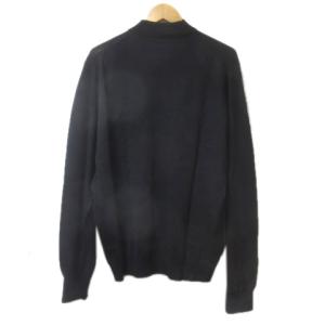 dunhill ニット 薄手 カットソー 長袖 ハイネック メリノウール 黒 ブラック L NGA35 X