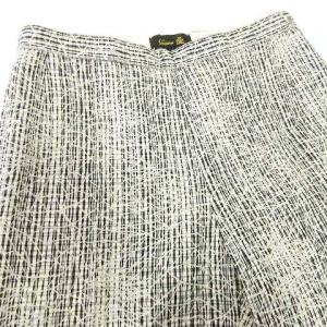 Drawer 美品 21SS ジオメトリック チェック パンツ アンクル丈 スリム テーパード スラックス 34 XSサイズ 白黒 IBO39