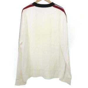 MSGM 袖ライン カットソー トップス プルオーバー イタリア製 46 白 ホワイト IBO39