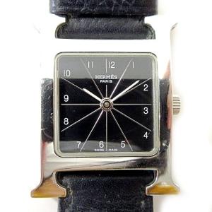 Hウォッチ クォーツ 腕時計 2針 ステンレス クシュベル レザー HH1.210 シルバー 黒