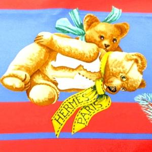 HERMES カレ90 CONFIDENTS DES COEURS 心の友 スカーフ シルク レッド