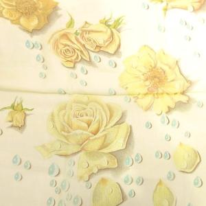 HERMES カレ ジェアン スカーフ LA ROSEE Anne Gavarni 薔薇の雫 バラ 花 シアー ピンク ベージュ U180