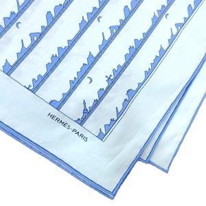 タグ付き カレ70 スカーフ NIGHT ライトブルー U180 A0518