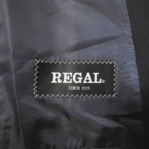 REGAL スーツ フォーマル シングル シャドーストライプ 紺 ネイビー E6 テーラードジャケット 2B 背抜き サイドベンツ パンツ