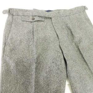 INCOTEX タグ付き ウール スラックス スリムフィット シングルタック パンツ カジュアル 50 グレー U90