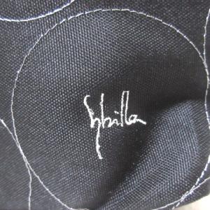 SYBILLA タグ付き トートバッグ タオルハンカチ セット ポーチ付き ドット 水玉 ビーズ ロゴ 黒 ブラック 布製 赤 レッド X