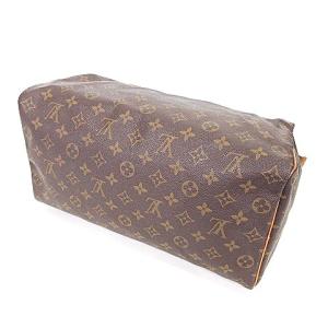 LOUIS VUITTON 90S モノグラム スピーディ35 ボストンバッグ カデナ有 レザーハンドル ヴィンテージ ブラウン