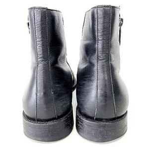 ETRO ミドル ブーツ サイドジップ メダリオン装飾 41 25.5cm 黒 ブラック IBO40