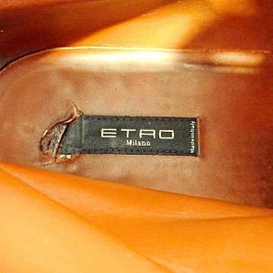 ETRO ミドル ブーツ サイドジップ メダリオン装飾 41 25.5cm 黒 ブラック IBO40