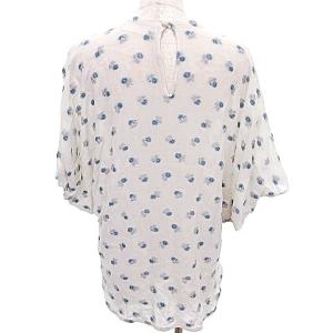 Mame Kurogouchi 21ss チュニック 半袖 カットソー フラワー刺繍 Tunic With Small Flower Embroidery