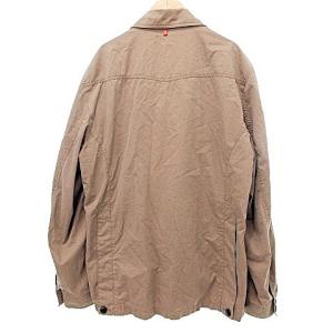 HUGO BOSS サファリ ジャケット ミリタリー ボスオレンジ 比翼ジップ 56 XXL ベージュ GY09