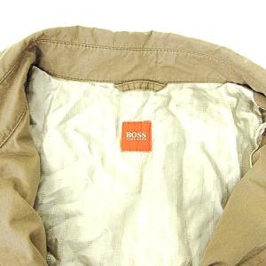 HUGO BOSS サファリ ジャケット ミリタリー ボスオレンジ 比翼ジップ 56 XXL ベージュ GY09