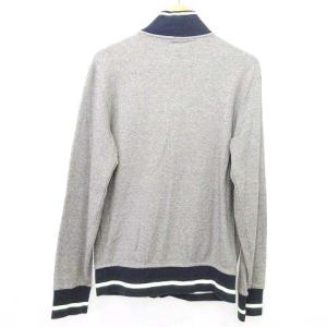 POLO RALPH LAUREN スウェット ブルゾン ワッペン ラインリブ ジャケット XS グレー GY09