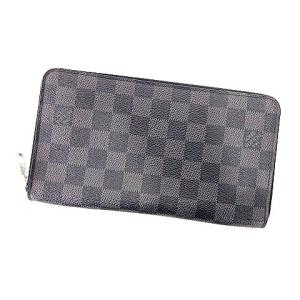 LOUIS VUITTON N63077 ダミエ グラフィット ジッピー オーガナイザー 長財布 ラウンドジップ ブラック