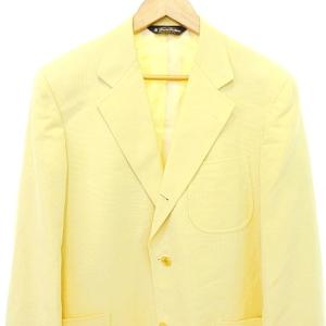 Brooks Brothers テーラードジャケット 段返り3B やや薄手 ウール 背抜き 39SHT L 無地 黄 イエロー U180 A0620