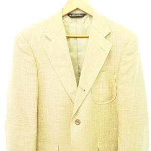 Brooks Brothers テーラードジャケット 段返り3B シルク リネン 背抜き Lサイズ相当 ベージュ U180 A0620