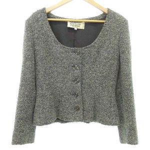 VALENTINO GARAVANI スカート スーツ ブークレ ジャケット スカート 上下 セットアップ イタリア製 10 グレー系 U90