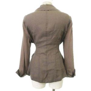 BRUNELLO CUCINELLI リネン フェイクレイヤード ジャケット シャツ 46 茶