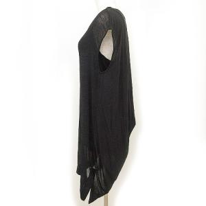 Helmut Lang ワンピース ひざ丈 ノースリーブ  フェイクレイヤード 0 M ブラック