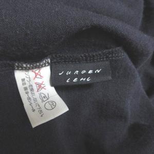 JURGEN LEHL 長袖 カットソー オフタートル ニット 薄手 ウール 紫 パープル M GY09 X