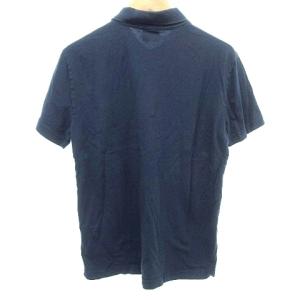 EMPORIO ARMANI EA7 国内正規 ポロシャツ 半袖 ライン 薄手 M 紺 ネイビー U30 A0630