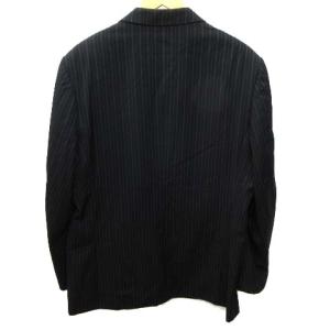 GIORGIO ARMANI スーツ セットアップ 3B 総裏 ウール ストライプ 大きいサイズ 50-52 L-XL 紺 ネイビー IBO14