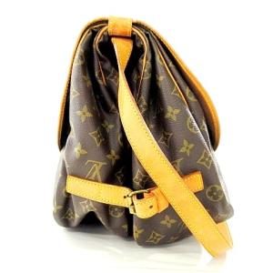 LOUIS VUITTON ソミュール 35 ショルダーバッグ モノグラム M42254 ブラウン 廃盤 ヴィンテージ 90S